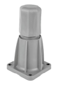 Conjunto sapata regulável com ponteira oitavada 140mm Cinza Furo 8mm (50073)