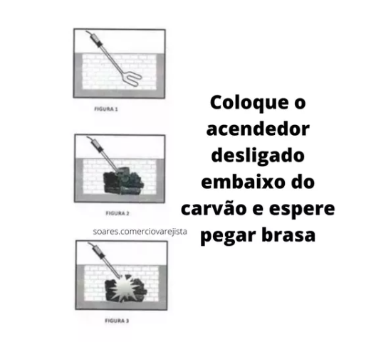 Acendedor Elétrico Para Churrasqueira Á Carvão