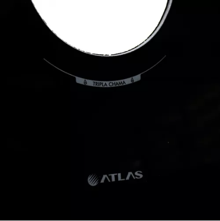 Mesa de Vidro para Fogão Atlas Mônaco 5 Bocas (Preto e Branco) (100002145)