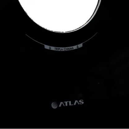 Mesa de Vidro para Fogão Atlas Mônaco 5 Bocas (Preto e Branco) (100002145)