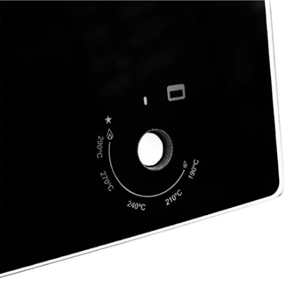 Mesa de Vidro para Fogão Atlas Mônaco 5 Bocas (Preto e Branco) (100002145)